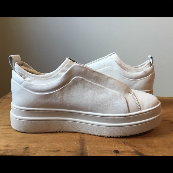J Slides Nyle Platform Slip On White Sneaker - Picture 5 of 7
